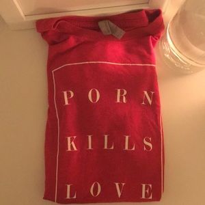Pork Kills Love Tshirt SMALL Women’s